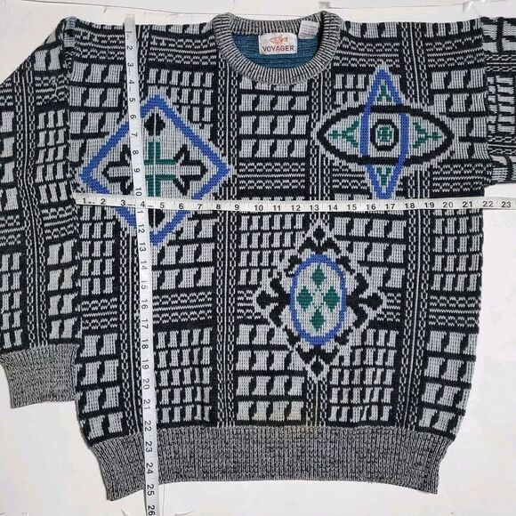 Vintage Voyager Sweater Size L Science Trekkie Hipster Mens - Picture 6 of 11
